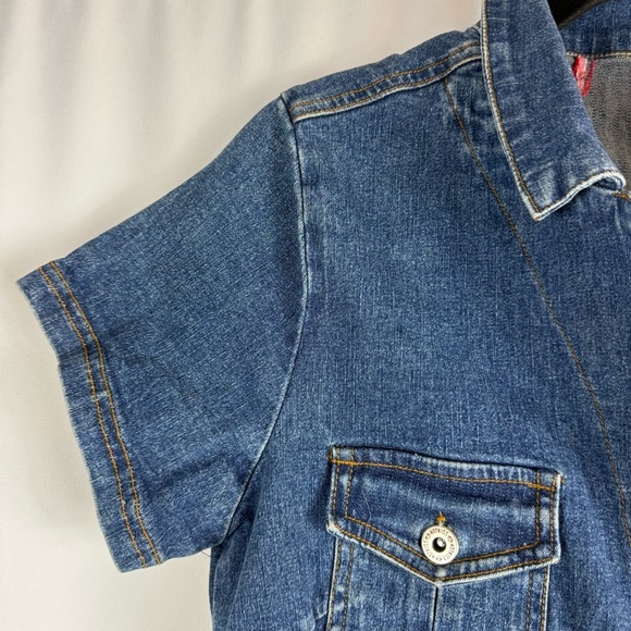 Hot Kiss stretchy denim dress with front buttons 2000’s Style - Picture 7 of 13